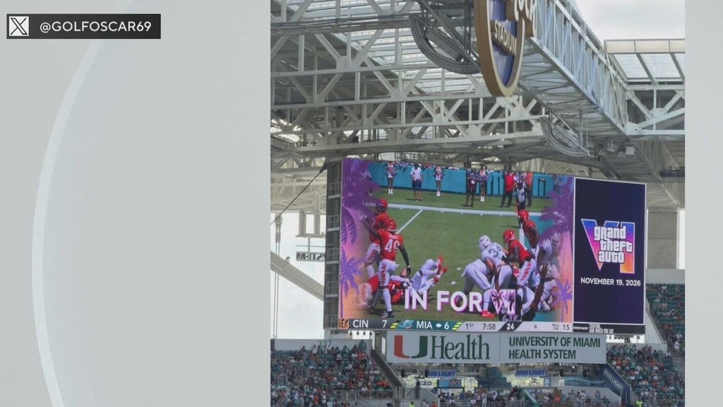 GTA VI makes appearance at Hard Rock Stadium — CBS Miami, Coral Springs Schools news