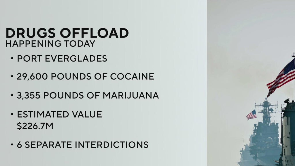 Drugs worth whopping $226.7 million to be offloaded by Coast Guard at Port Everglades — CBS Miami, Coral Springs Community news