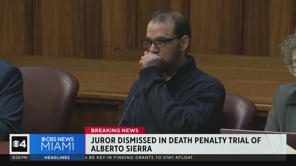 Juror in Alberto Sierra death penalty trial dismissed — CBS Miami, Coral Springs Community news