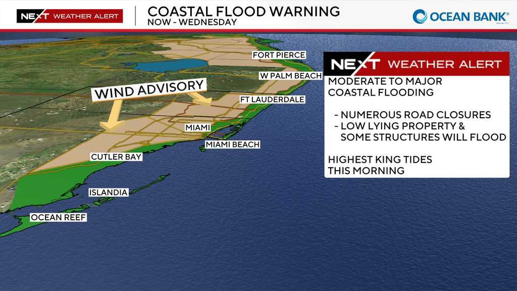 South Florida king tides peak Tuesday continuing risk of coastal flooding from Fort Lauderdale to Miami — Coral Springs Sports news
