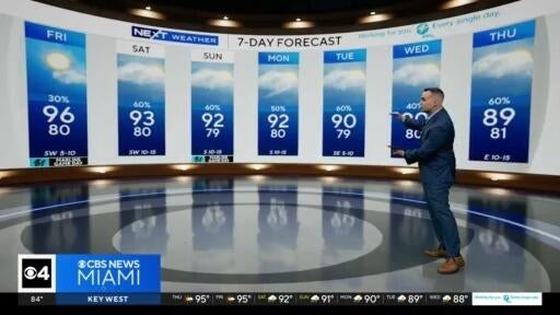 Streak in South Florida of 90+ degree days could be over soon — CBS Miami, Coral Springs Sports news