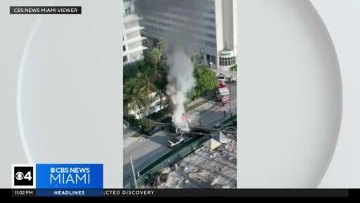 Neighbors react after a drilling rig collapses and injures 4 people in Brickell — CBS Miami, Coral Springs Community news