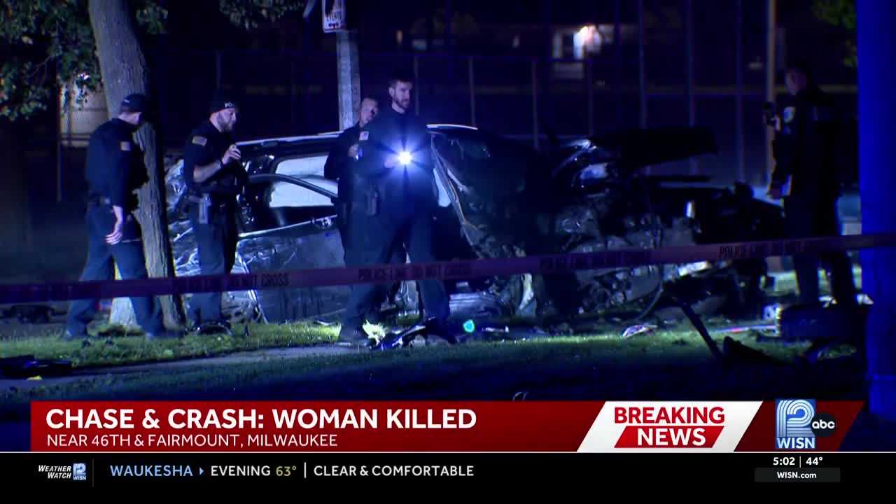 Woman killed after police chase from Germantown ends in Milwaukee crash — WISN 12 Milwaukee, Coral Springs Community news