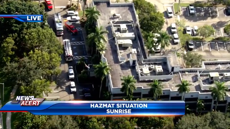 Suspicious package triggers hazmat situation at Sunrise office for US Rep. Wasserman Schultz — WSVN 7 Broward, Coral Springs Sports news